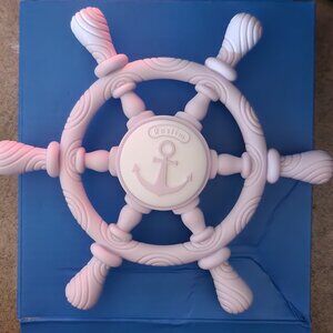 Silicone Ship Wheel Baby Teether – Light Purple Nautical Toy